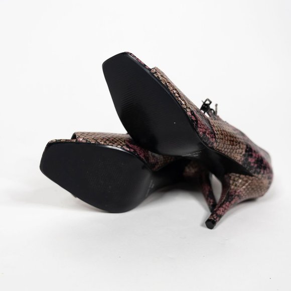 Ladies Nine West Pink Snake Skin Patterned Heels - Picture 6 of 6